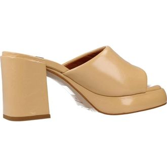 &Aacute;ngel Alarc&oacute;n Sandalen met hak - Dames - Muiltjes - Bruin - 38 EU - Schoenen
