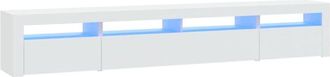 vidaXL Vidaxl - tv Cabinet with led Lights White 240x35x40 cm