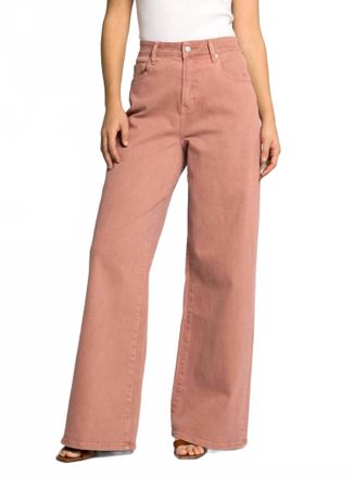 Thread & Supply Erin Mid-Rise Wide Leg Jeans In Washed Rose