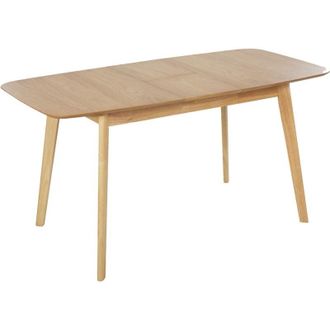 Beliani Extending Dining Table MADOX Light Oak 120/150 cm 75 cm
