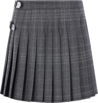 Balenciaga tartan-patterned skirt - Grijs