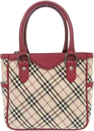 Burberry Pre-owned Handbags, female, Beige, Size: ONE SIZE Pre-owned Canvas handbags