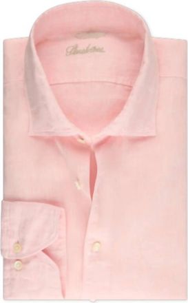 Stenstr&ouml;ms Mens Linen Long Sleeve Button Down Shirt In Light Pink