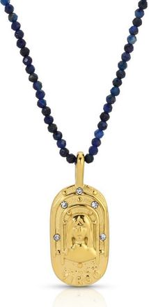 Kozakh Sunrise Zodiac Pendant Necklace in Gold/blue Virgo at Nordstrom