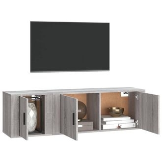 Berkfield Home Classic 2 Piece TV Cabinet Set Grey Sonoma Engineered Wood