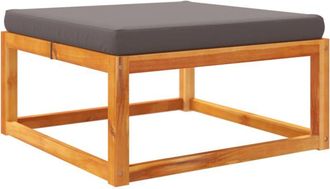 vidaXL Taburete De Jard&iacute;n Con Coj&iacute;n Madera Maciza Acacia 65x65x29 Cm Vidaxl