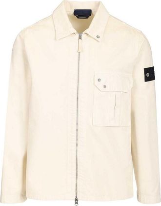 Stone Island Cotton Denim Overshirt