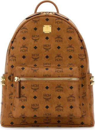 MCM Canvas Stark Rugzak - Dames - Rugzakken - Bruin - ONE Size - Tassen