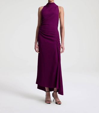 A.L.C. Inez Textured Midi Dress In Jewel