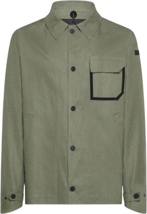 Roberto Ricci Design Terzicino Linnen Overhemd - Heren - Zomerjassen - Groen - XL - Linnen - Jassen