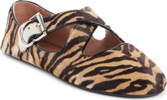 Alaia Crisscross Ballet Flat in Naturel at Nordstrom, Size 8.5Us