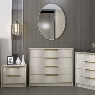 Dmora C&oacute;moda Nepartak, 7 Cajones, Apertura Y Cierre Deslizante, 100x45x85h Cm, Gris Cemento