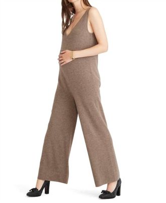 Hatch Womens The Nola Jumpsuit In Portabella/brown