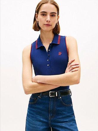 Tommy Hilfiger Polo 1985 de piqu&eacute; sin mangas