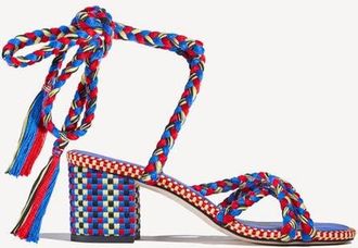 Amambaih Isabela Strappy Cotton Sandals in Miro at Nordstrom, Size 40