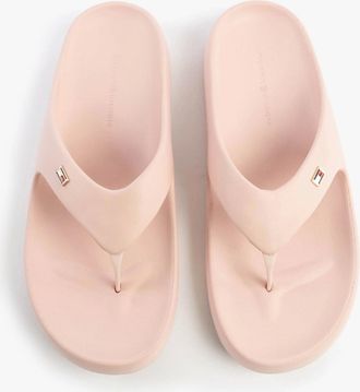 Tommy Hilfiger Womens Tommy Hilfiger ENAMEL FLAG CONTOURED Womens Sandals Foggy Pink - Size: UK 6/6.5