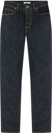 Fendi Rechte Katoenen Jeans - Heren - Jeans - Blauw - Maat: W33 Katoen