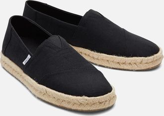 Toms Mens TOMS Alpargata Rope 2.0 100% Cotton Mens Black Espadrilles - Size: 11