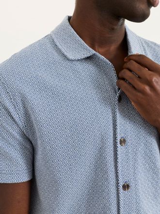 Fat Face FatFace Blue Geo Pattern Shirt