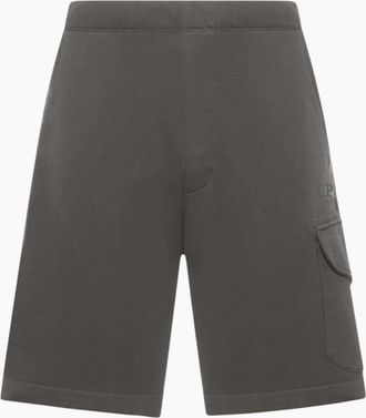 C.P. Company Mens C.P. Company Diagonal Raised Embroidered Logo Gunmetal Grey Shorts - Size: 32/30/31