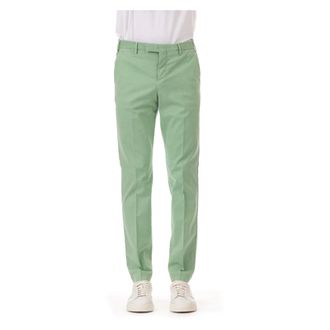 Pantaloni Torino Chinos, male, Green, Size: 2XL Delav&egrave; Micro-Tramato Trousers