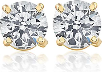 Pompeii3 Screw Back 1 Ct T. W. Genuine Diamond Studs Available in 14k White or Yellow Gold