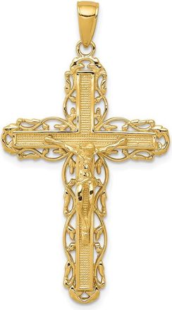 Diamond2Deal 10k Yellow Gold Crucifix Pendant