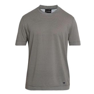 Emporio Armani Jacquard Jersey T-shirt - Heren - T-shirts - Grijs - M - Tops