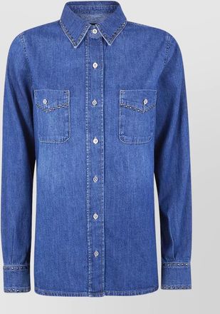 7 For All Mankind western shirt street style studs detail