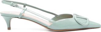 Valentino Garavani Pumps VLogo Signature con cinturino posteriore 40mm - Verde