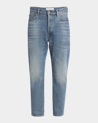 Golden Goose Men & apos;s Happy Stonewash Straight-Leg Ankle Jeans