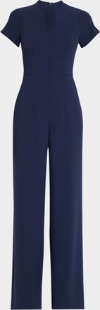 Black Halo Patel Seamed Straight-Leg Jumpsuit