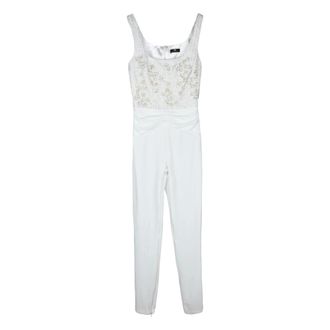 Elisabetta Franchi Dames, Jumpsuits & Playsuits, Wit, Maat: M Velours
