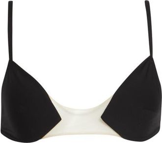 Rick Owens Intimo Bikini Top in Black /Natural at Nordstrom, Size X-Small