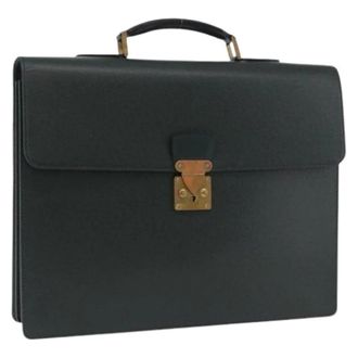 Louis Vuitton Pre-owned Business Bag - Dames - Pre-owned - Groen - Maat: ONE Size Leer