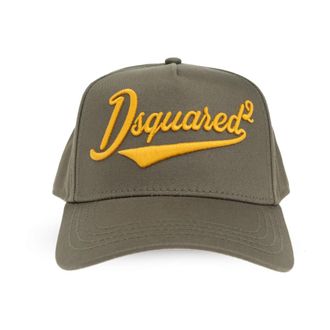 Dsquared2 Logo Baseballpet - Heren - Petten - Groen - ONE Size - Katoen - Accessoires