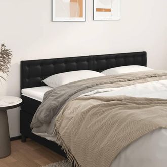 vidaXL Cabeceros 2 Unidades De Cuero Sint&eacute;tico Negro 80x5x78/88 Cm Vidaxl