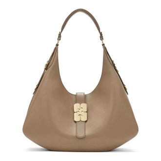 Ganni Shoulder Bags, female, Brown, Size: ONE SIZE Large Kat Shoulder Bag