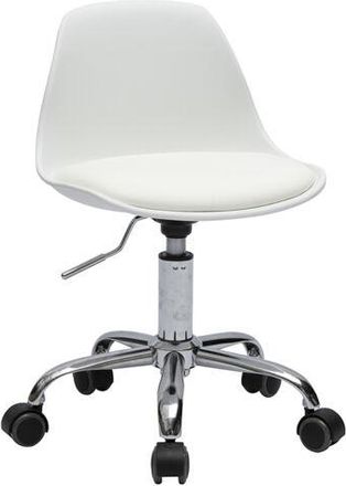 Miliboo Silla De Oficina Blanca Con Ruedas Para Ni&ntilde;os Steevy