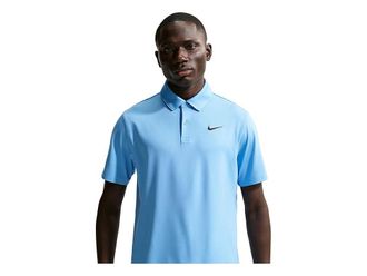 Nike Dri-FIT Good Polo Short Sleeve Solid Mens Clothing University Blue/Black : 2XL, Elastane/Polyester