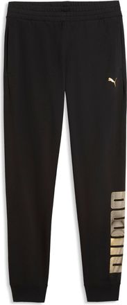 Puma Trainingshose PUMA ESS LOGO LAB METALLIC SWEATPANTS TR CL, Damen, Gr. XL, N-Gr, puma schwarz, Sweatware, Obermaterial: 68% Baumwolle, 32% Polyester, b