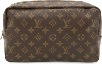 Louis Vuitton Brown Monogram Canvas Clutch Bag Pouch (Pre-Owned)