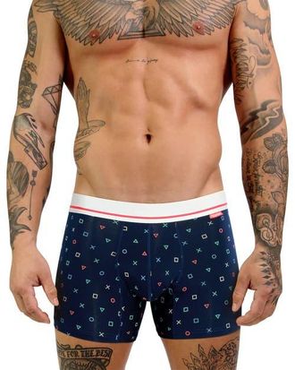 Mosmann Mens Ultra-Soft Boxers in Blue Multi at Nordstrom, Size Small Au
