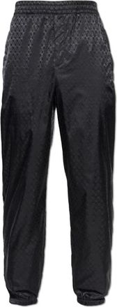 Alexander McQueen Broek met ingenaaid ritsen in de benen - Heren - Sweatpants - Zwart - L - Leer - Broeken