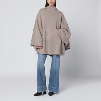 Bottega Veneta Beige cashmere-blend hooded cape