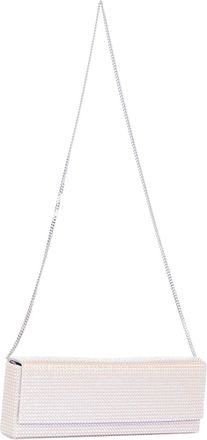 Amina Muaddi Womens Clutch Amini Paloma Grey Satin Bags