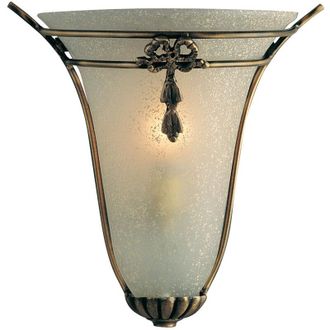 Searchlight Applique Contemporanea Nashville Ottone Bronzo Vetro Ambra 1 Luce E14