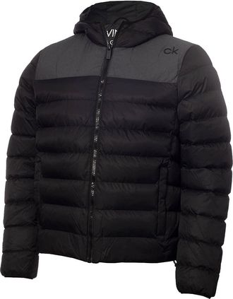 Calvin Klein Mens Padded Jacket - Black/Charcoal - XXL