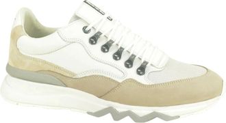 Floris Van Bommel Schoenen, Heren, Wit, 44 EU, Leer, Runner Hooks Sneakers