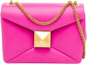 Valentino Pre-owned Leren Schoudertas - Dames - Vintage Schoudertas - Roze - ONE Size - Leer - Vintage